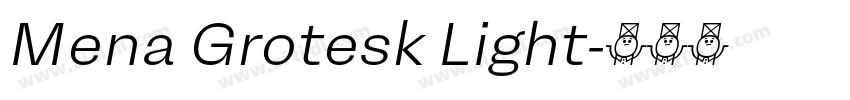 Mena Grotesk Light字体转换